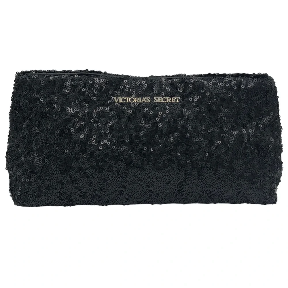 Victoria’s Secret Black Sequin Clutch Purse